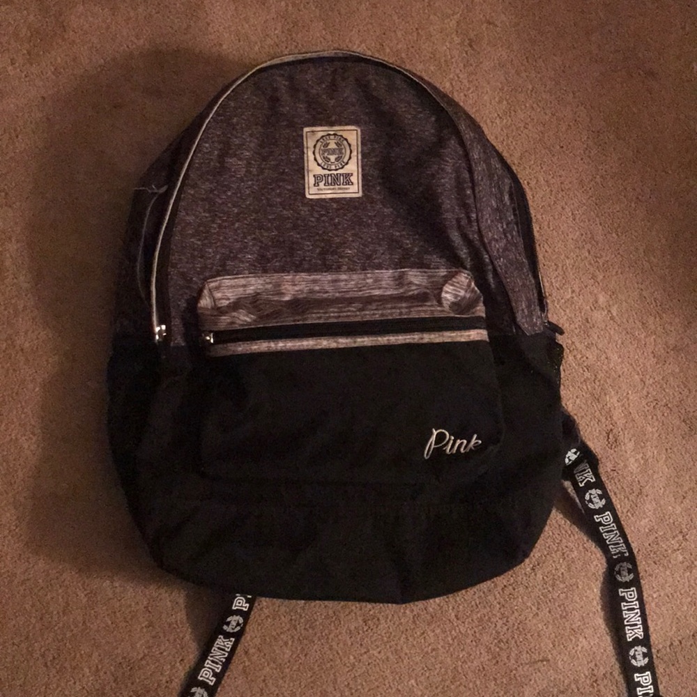 Grey and black Victoria Secret backpack